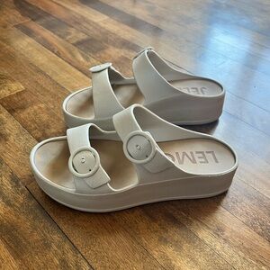 Lemon Jelly platform sandals